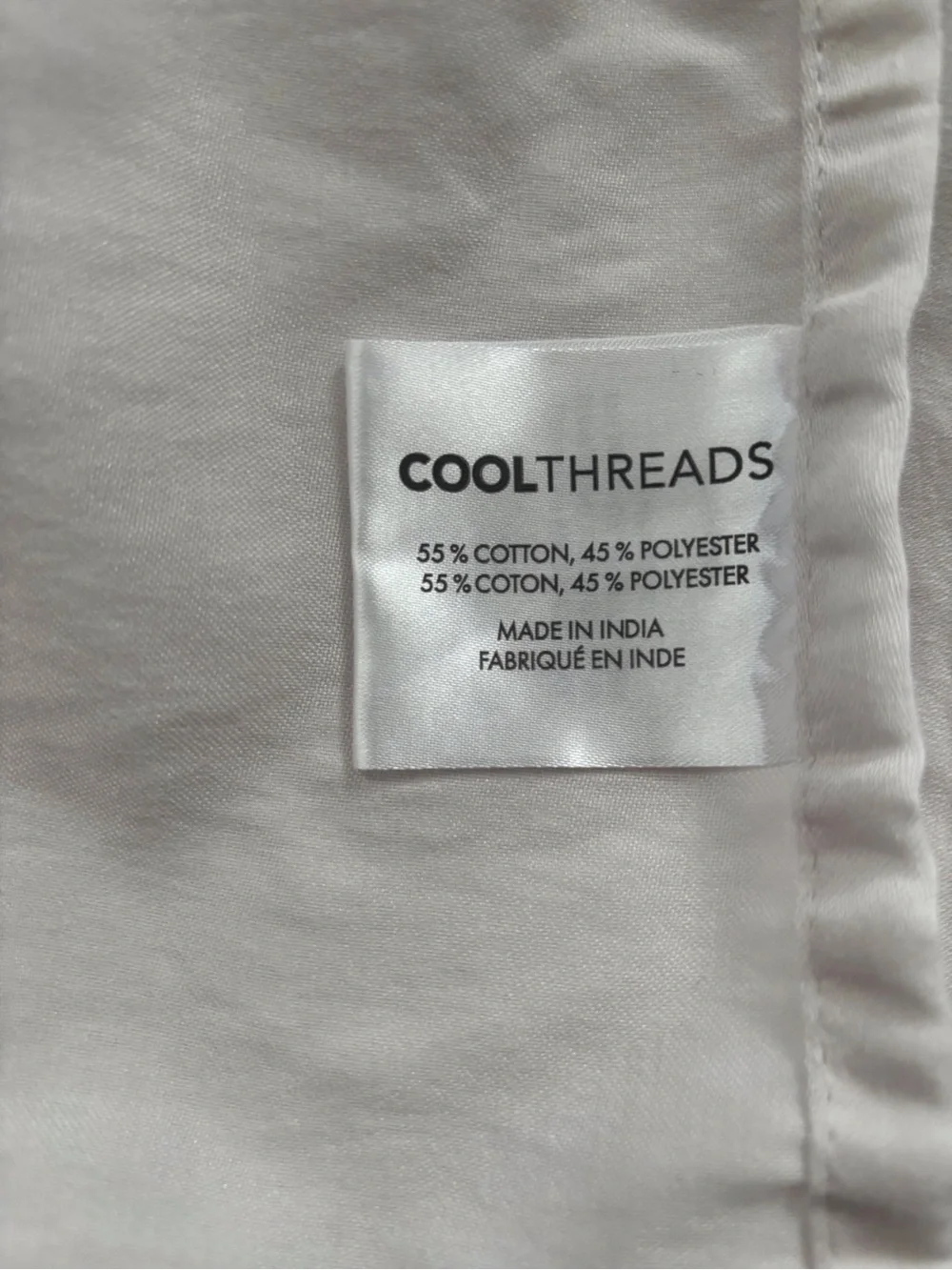 CoolThreads very light gray almost white Cotton-Blend Bed Sheet set